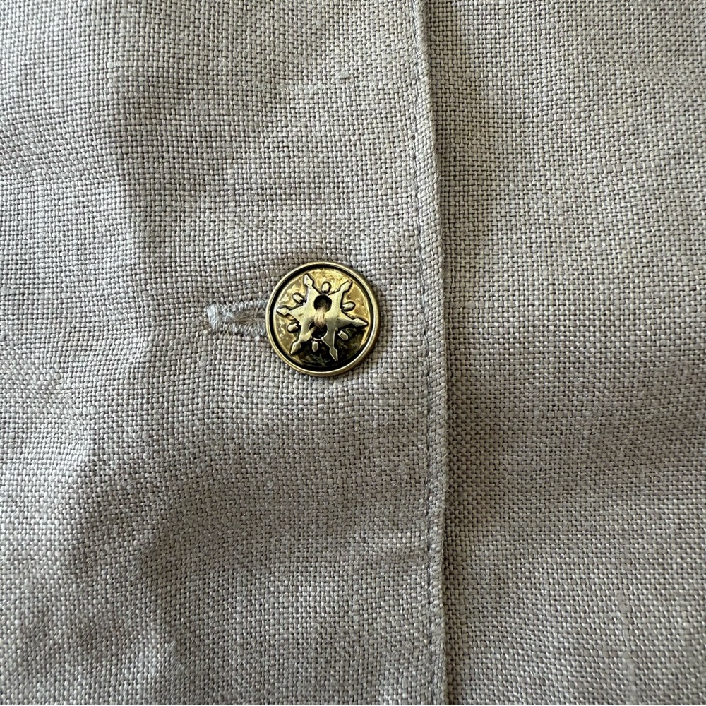 LERMAJ PLUS Linen Short Sleeve Button Front Women’s Shirt Top Size 24 - Picture 5 of 7